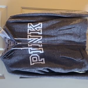 Pink Victoria Secret Large zip up hoodie